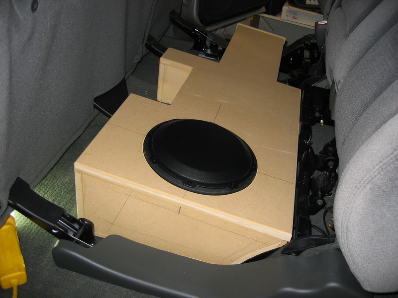 Sub ported box under rear seat of 06 crew cab